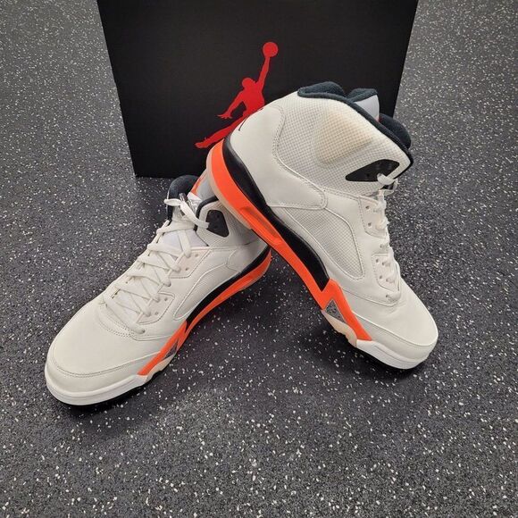 Nike Air Jordan 5 Retro Shattered Backboard Men's Size 8 Sail Orange DC1060-100 - Picture 5 of 8
